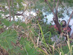 Motorista perde controle e carro cai em rio na AL-101 Norte