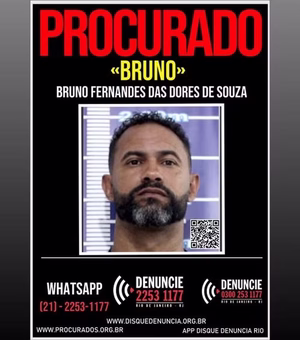 Disque Denúncia divulga cartaz para encontrar goleiro Bruno, foragido da Justiça do Rio