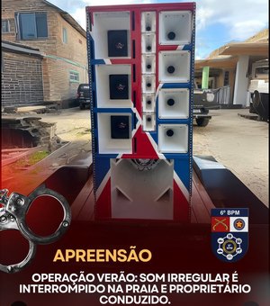 Polícia apreende ‘paredão’ de carro por causa de perturbação em Maragogi