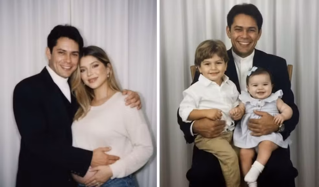 Filha de Leandro posta fotos do pai com os netos feitas por inteligência artificial