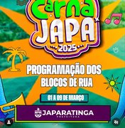 Prefeitura de Japaratinga divulga programação dos blocos carnavalescos