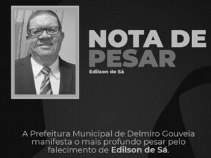 Nas redes sociais, Prefeitura de Delmiro Gouveia divulga nota de pesar pela morte do radialista Edilson de Sá