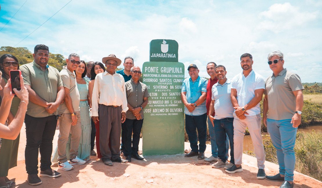 Prefeito Déo inaugura pontes na zona rural de Japaratinga
