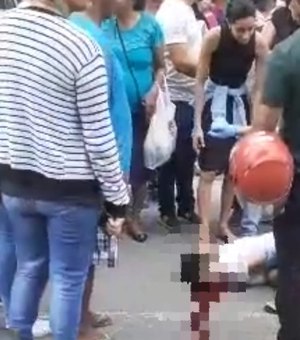 [Vídeo] Mulher fica gravemente ferida ao ser atropelada em faixa de pedestres em Arapiraca