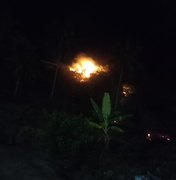 Incêndio em área de vegetação assusta moradores de São Miguel dos Milagres