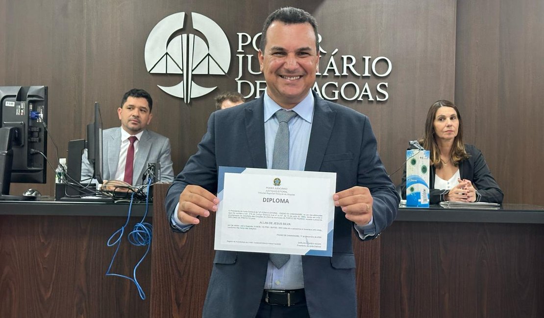 Allan de Jesus é diplomado para governar Porto de Pedras