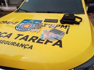 Jovem que havia participado de roubo é preso ﻿com maconha, crack e dinheiro, em Arapiraca