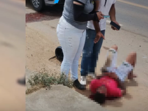 Colisão entre moto e carro deixa motociclista ferido na BR-316 em Palmeira dos Índios