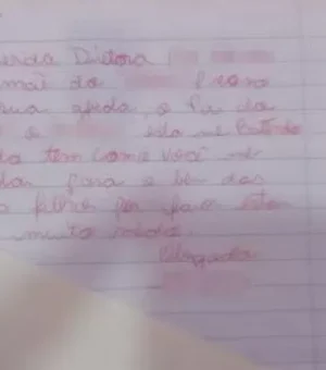 Mãe é resgatada após enviar bilhete pedindo socorro na mochila do filho