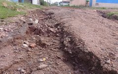 Chuvas provocam crateras em ruas de Arapiraca
