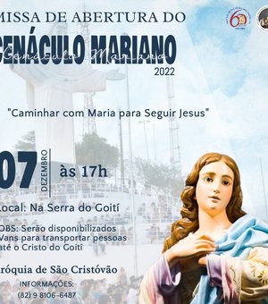 Abertura do Cenáculo Mariano 2022 será na quarta (7)