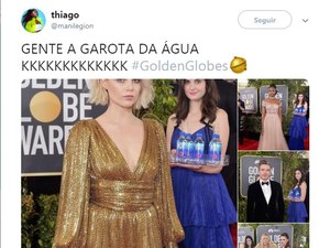 'Moça da água' rouba cena de famosos no Globo de Ouro 