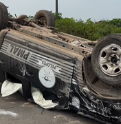 Colisão entre carro de passeio e viatura do Pelopes deixa seis feridos na AL-115, em Arapiraca