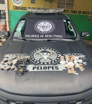 Polícia Militar prende dois suspeitos por tráfico de drogas em Joaquim Gomes