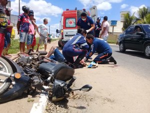 Homem fica ferido após colisão na AL-115