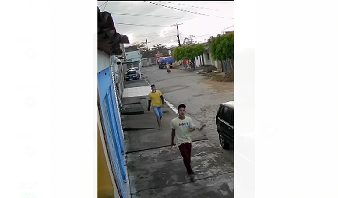 [Vídeo] Câmeras de segurança flagram dupla que pratica assaltos em Arapiraca