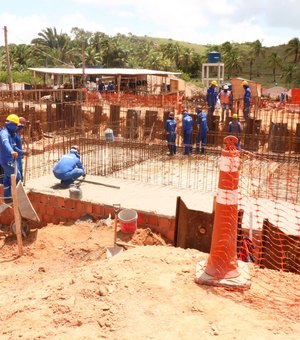 Mais Água: Obras da estação de tratamento em Japaratinga avançam