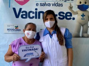 Novo Lino intensifica vacinação com Dia D para idosos de 65 anos