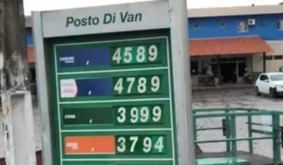 Preço médio da gasolina cai pela segunda semana seguida em Arapiraca 