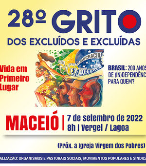 28º Grito dos Excluídos e Excluídas será na orla lagunar em Maceió