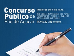 Concurso para a Prefeitura de Pão de Açúcar encerra na quinta-feira 