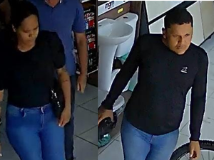 [Vídeo] Casal é flagrado furtando torneiras em loja de material de construção no Pilar