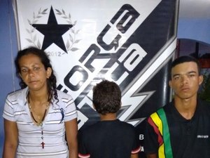 Mulher usava namorado e filho menor para roubar, em Arapiraca