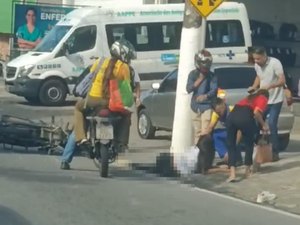 [Vídeo] Mulher é atropelada enquanto atravessava na faixa na Av. Fernandes Lima