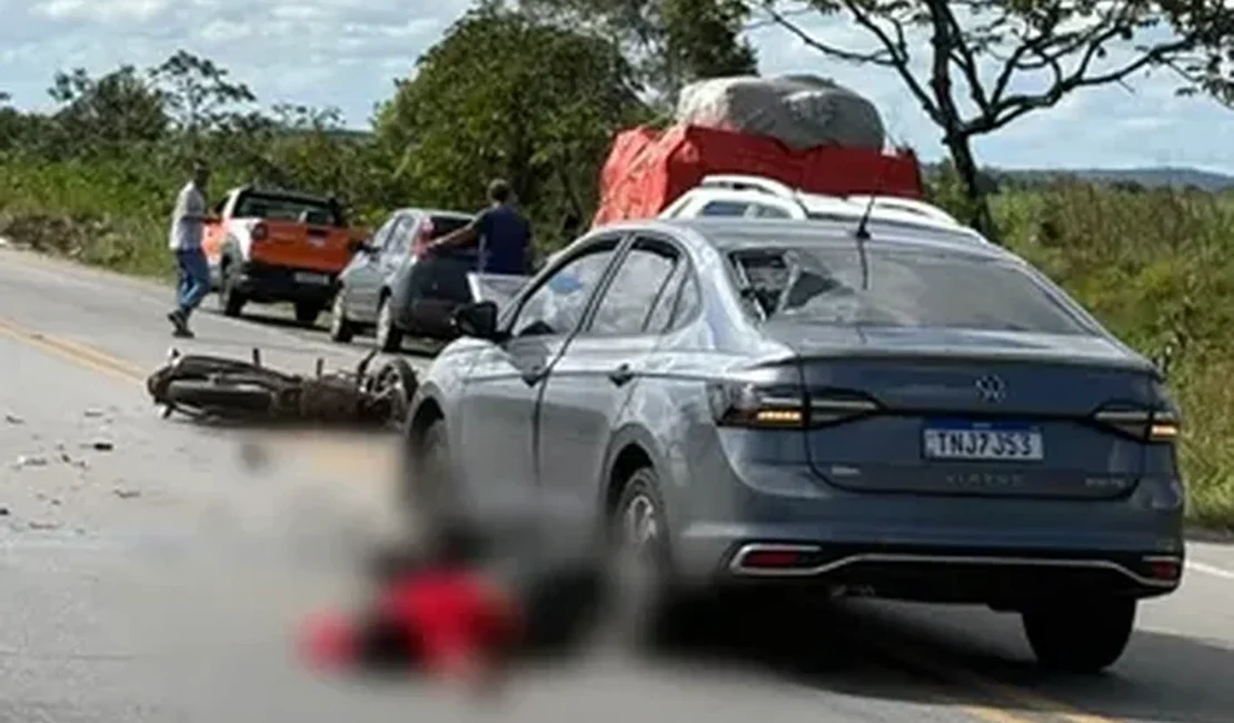 Motociclista morre após colidir de frente com carro na AL-110, em São Sebastião