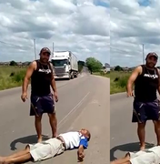 Vídeo: Motorista atropela ciclista e foge sem prestar socorro, em Palmeira dos Índios