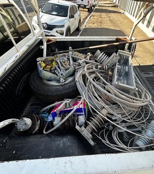 Homem é preso com material furtado da Equatorial em Arapiraca