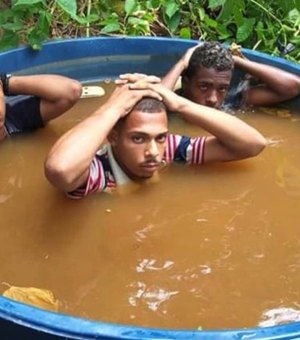 Suspeitos de tráfico são presos dentro de caixa d'água em morro