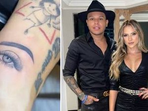 Namorando há quase 3 meses, Tierry tatua Gabi Martins no braço
