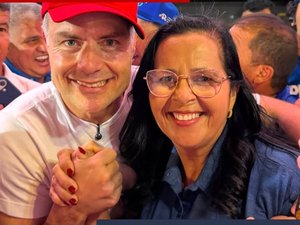 Edilza Alves lidera comitiva de Lagoa da Canoa em evento de campanha de Renan Filho