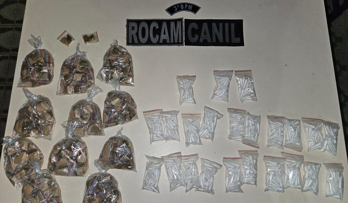 Jovem de 19 anos é preso com mais de 800 porções de drogas em Arapiraca