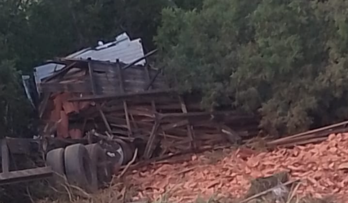 Motorista salta de caminhão desgovernado na Serra das Espias em Palmeira dos Índios