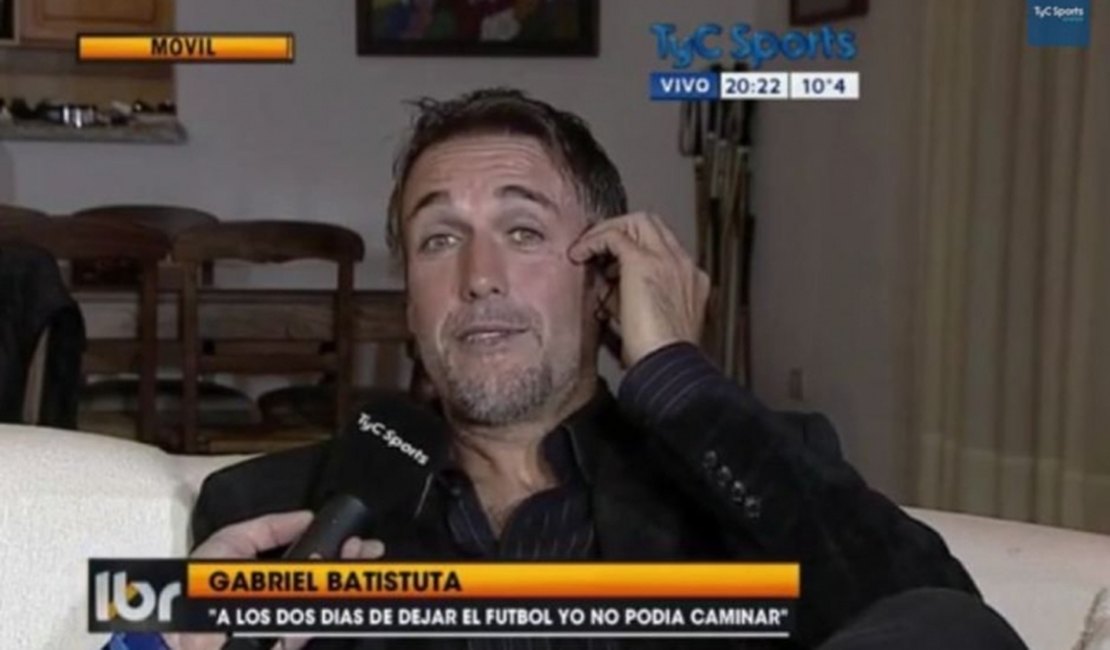 Batistuta pensou em amputar as pernas