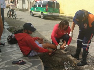 Rua de Arapiraca tem dois acidentes de trânsito no intervalo de 6 horas