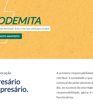 Empresários lançam movimento #NãoDemita na web