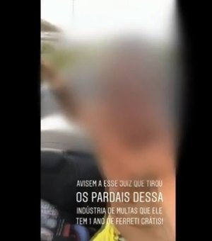 PM comete infração de trânsito em avenida de Maceió e posta nas redes sociais
