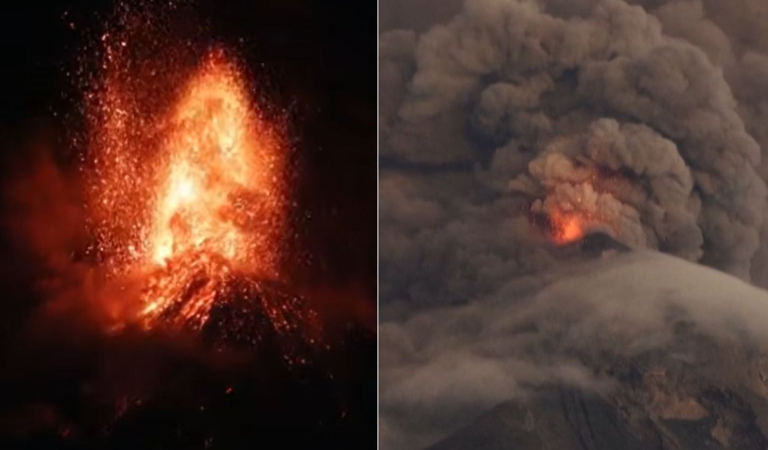 Guatemala divulga alerta máximo com Vulcão do Fogo em erupção