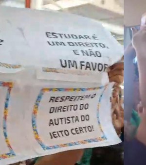 Mães protestam contra portaria que coloca até seis crianças com deficiência para cada auxiliar de sala