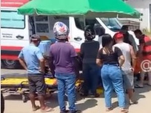 Colisão entre carro e duas motos deixa mulher gravemente ferida em União dos Palmares