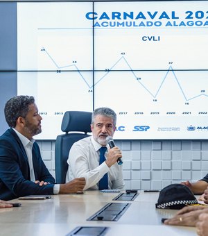 Carnaval 2026 em AL registra queda histórica de homicídios e nenhum caso de feminicídio