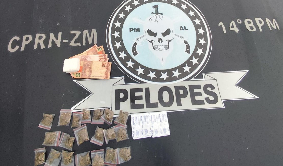 Polícia Militar de Alagoas prende suspeito por tráfico de drogas em Messias