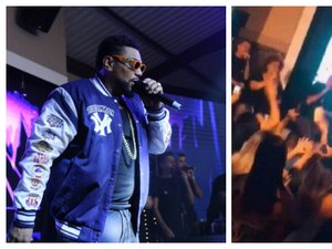 Naldo faz show no Rio de Janeiro e causa aglomeração