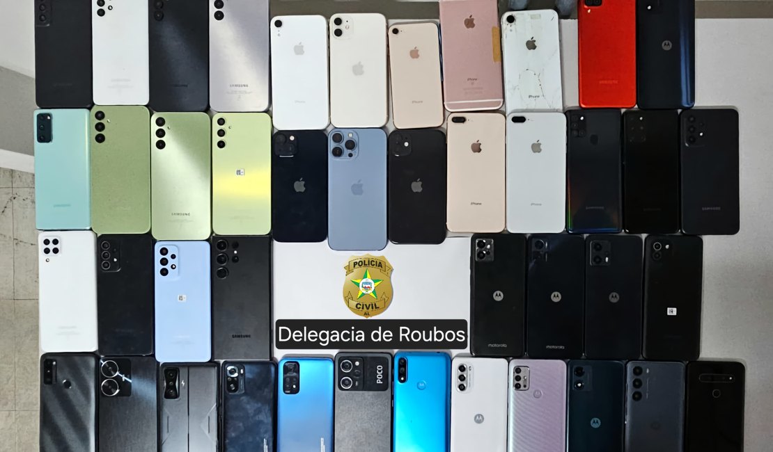 Polícia Civil vai devolver aos proprietário 43 celulares recuperados em Maceió