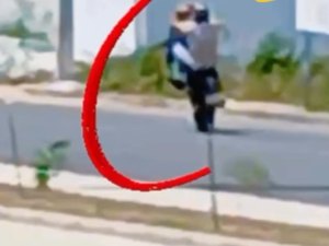 ﻿Videomonitoramento flagra manobras perigosas na rua e homem tem moto apreendida em Delmiro