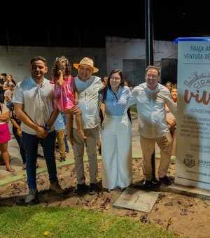 Luciano Barbosa inaugura praça modernizada no Cavaco e reforça espaços de convivência urbana