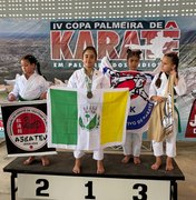 Carateca arapiraquense conquista duas medalhas de ouro em Palmeira dos Índios